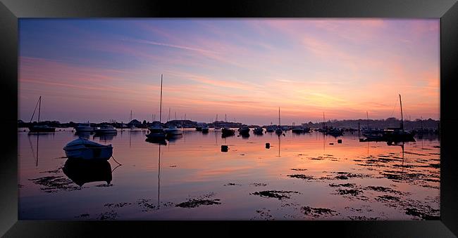 Bembridge Harbour Sunrise Framed Print by Barry Maytum