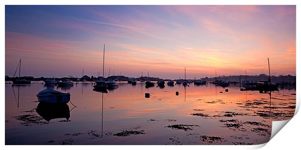 Bembridge Harbour Sunrise Print by Barry Maytum