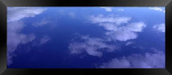 BLUE SKY Framed Print by John Boekee