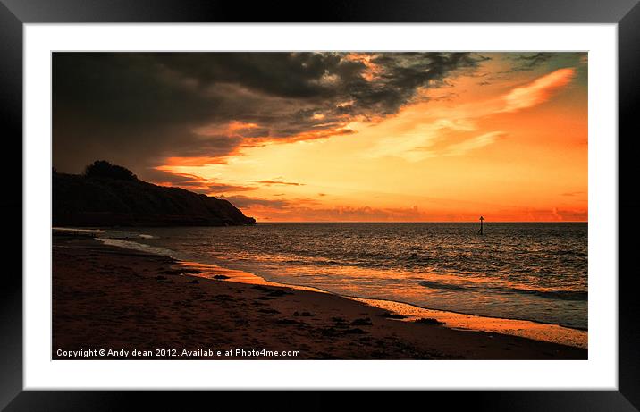 Exmouth Sunset Framed Mounted Print by Andy dean