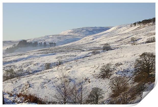 Campsie in the Snow Print by Iain McGillivray