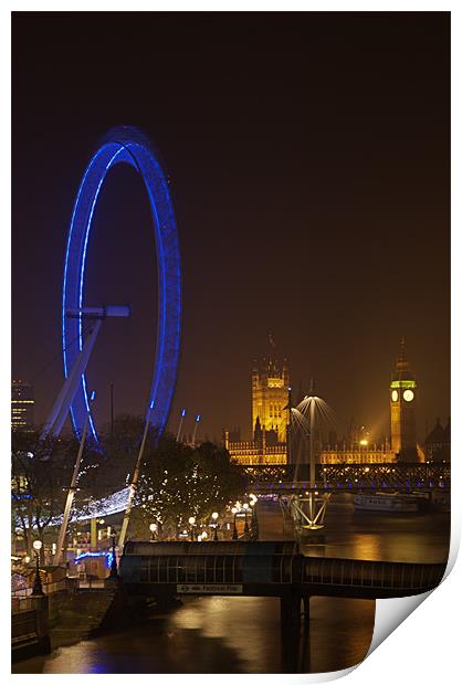 London at Night Print by Garry Spight