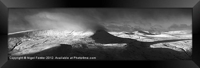 Fan Fawr winter landscape Framed Print by Creative Photography Wales