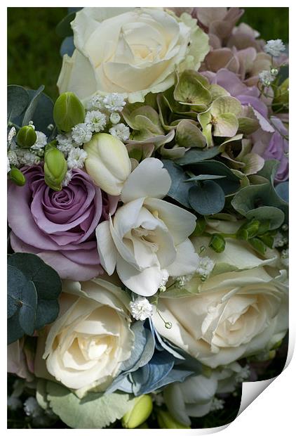 Bouquet of pastel flowers Print by Jackie McKeever
