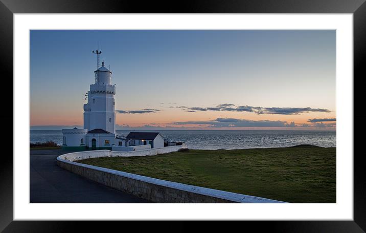 St Catherines Lighthouse Framed Mounted Print by Barry Maytum