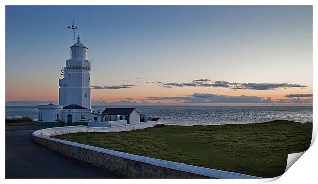 St Catherines Lighthouse Print by Barry Maytum