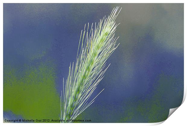 Wheat Grass Print by Michelle Orai
