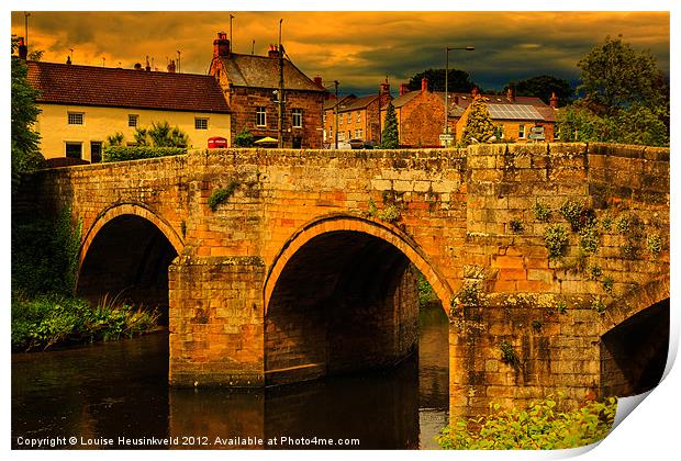 Medieval bridge over the Coquet Print by Louise Heusinkveld