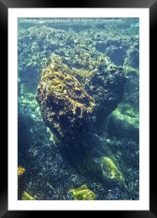 Underwater Rock Framed Mounted Print by William AttardMcCarthy