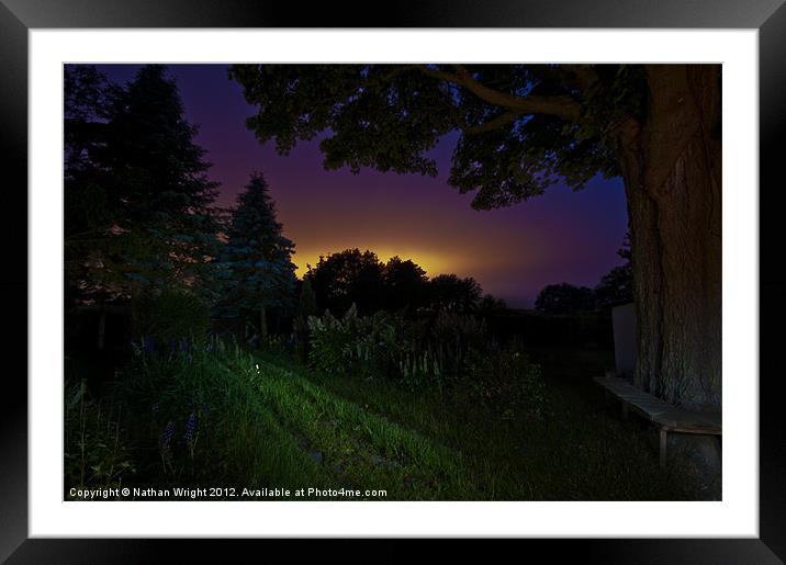 Summer night Framed Mounted Print by Nathan Wright