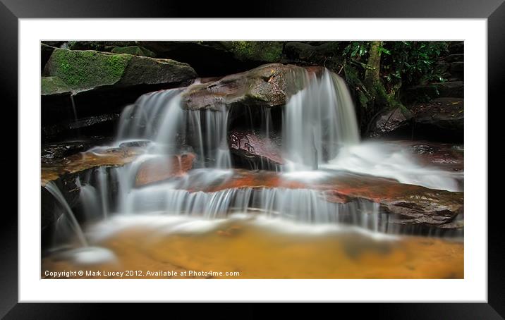 Falls of the Wilderness Framed Mounted Print by Mark Lucey