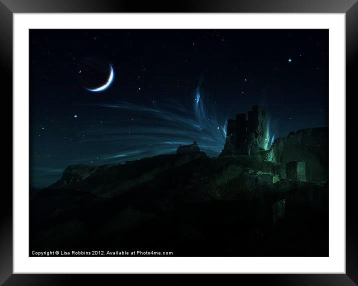 Fantasy Night Framed Mounted Print by Loren Robbins