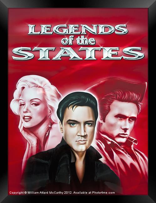 Legends of the States Framed Print by William AttardMcCarthy