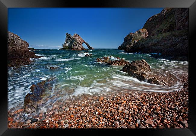 Bow Fiddle Rock Seascape Framed Print by Steven Clements LNPS