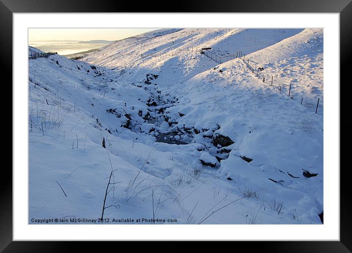 Campsie in the Snow Framed Mounted Print by Iain McGillivray