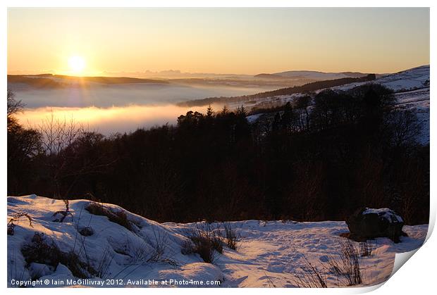 Sunset at Campsie Glen Print by Iain McGillivray