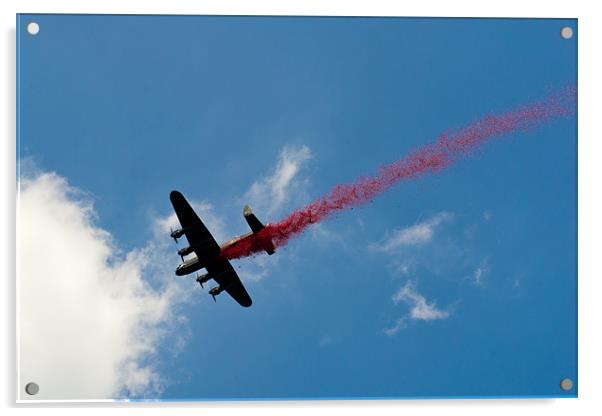 Lancaster bomber poppy drop Acrylic by Gary Eason
