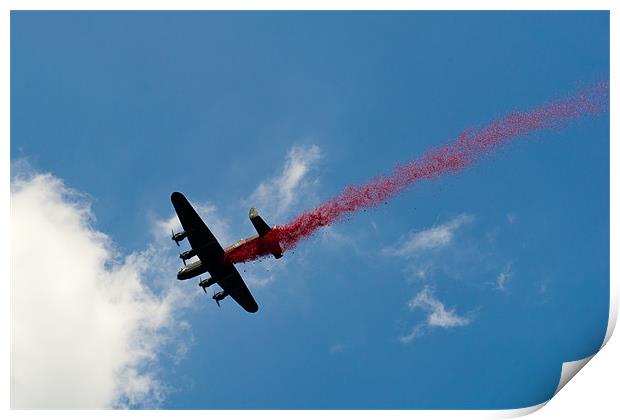 Lancaster bomber poppy drop Print by Gary Eason