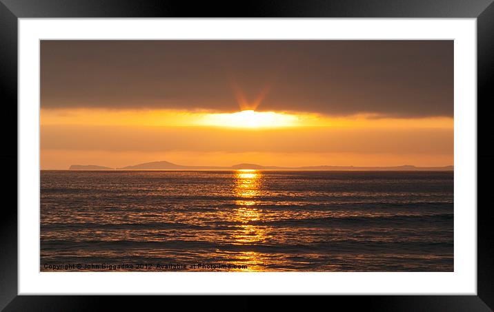 Pembrokeshire Sunset 4 Framed Mounted Print by John Biggadike