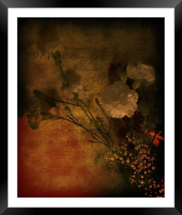 Floral Music Framed Mounted Print by Debra Kelday