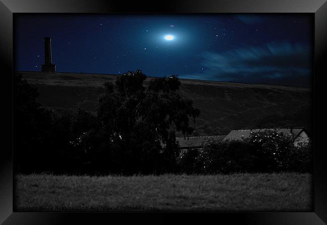 Holcombe Hill by Moonlight Framed Print by Ade Robbins