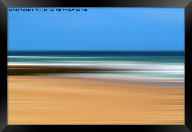 Boscombe Beach Framed Print by Chris Day