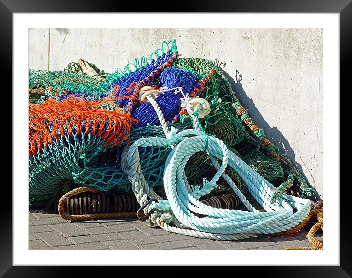 Fishing nets Framed Mounted Print by Tony Murtagh