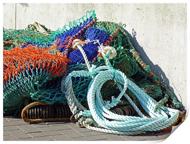 Fishing nets Print by Tony Murtagh