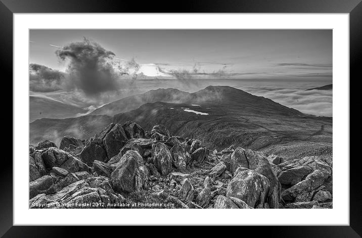 Glyderau landscape Framed Mounted Print by Creative Photography Wales