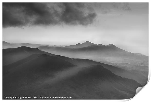 Snowdonia mists Print by Creative Photography Wales