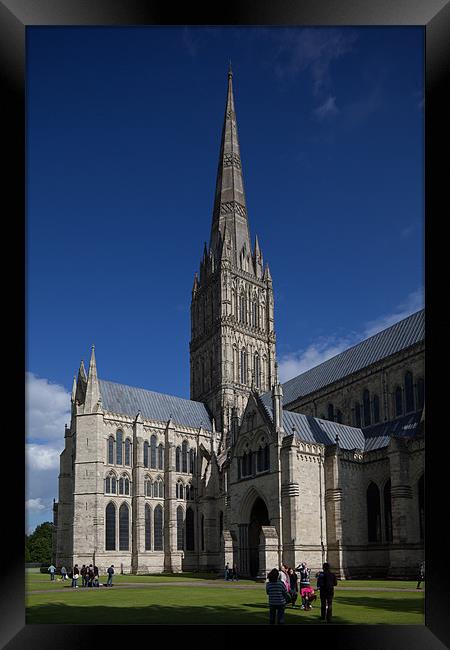 Salisbury cathedral Framed Print by Thomas Schaeffer
