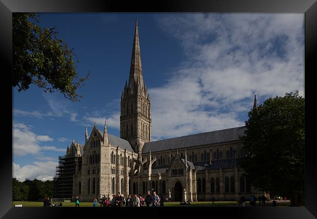 Salisbury cathedral Framed Print by Thomas Schaeffer