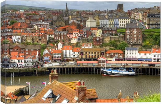 Whitby Town View Canvas Print by Tom Gomez