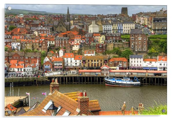 Whitby Town View Acrylic by Tom Gomez