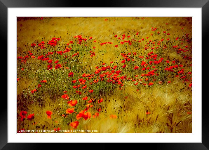 dots of red Framed Mounted Print by Jo Beerens