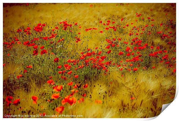 dots of red Print by Jo Beerens