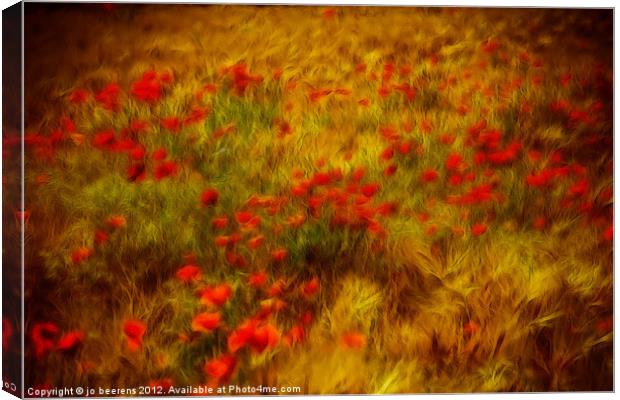 the field is ablaze Canvas Print by Jo Beerens
