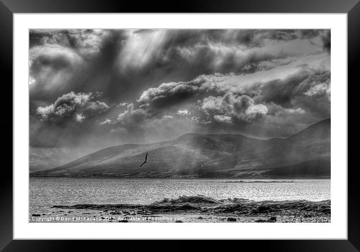 Mourne Sunshine and showers Framed Mounted Print by David McFarland