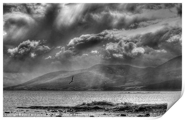 Mourne Sunshine and showers Print by David McFarland