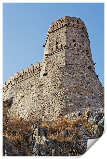 Rajasthan Kumbhalghar Fort Watch Tower Print by Arfabita  