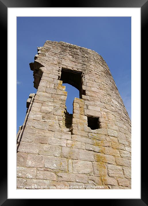 Morton Castle Framed Mounted Print by Iain McGillivray