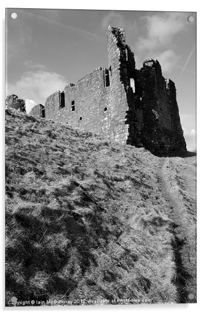 Morton Castle Acrylic by Iain McGillivray