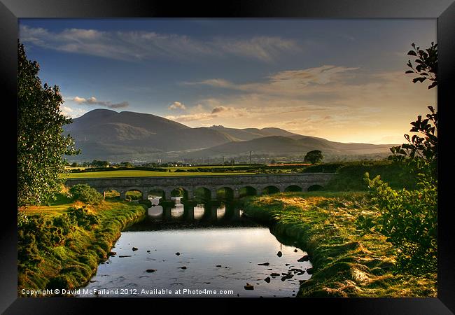 Twelve Arches Sunset Framed Print by David McFarland