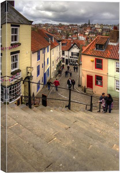 View from the Whitby Steps Canvas Print by Tom Gomez