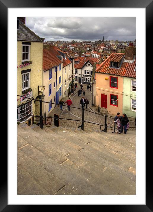 View from the Whitby Steps Framed Mounted Print by Tom Gomez