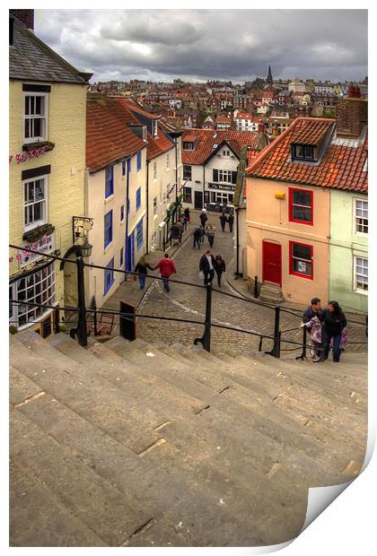 View from the Whitby Steps Print by Tom Gomez