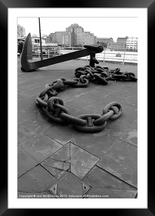 Anchor Chain Framed Mounted Print by Iain McGillivray