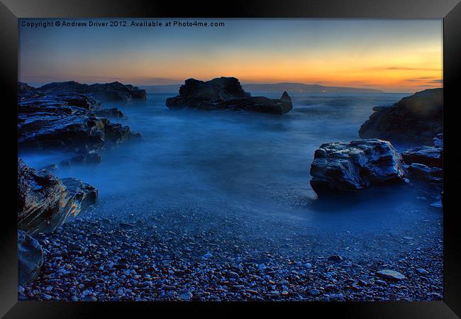 Sunset Tide Framed Print by Andrew Driver