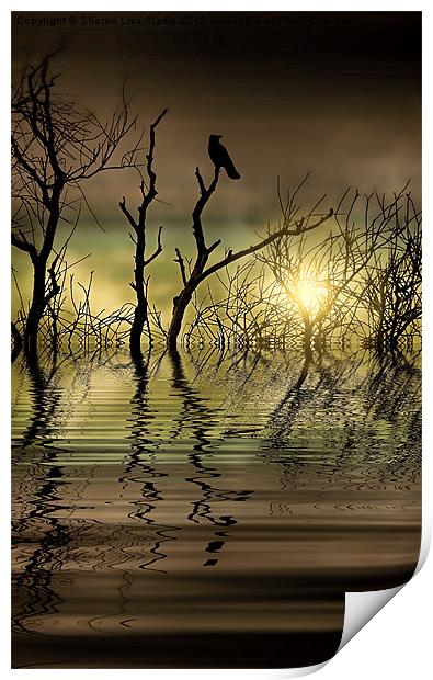Twilight reflected Print by Sharon Lisa Clarke
