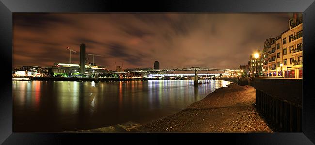 Millennium Bridge London Framed Print by peter tachauer
